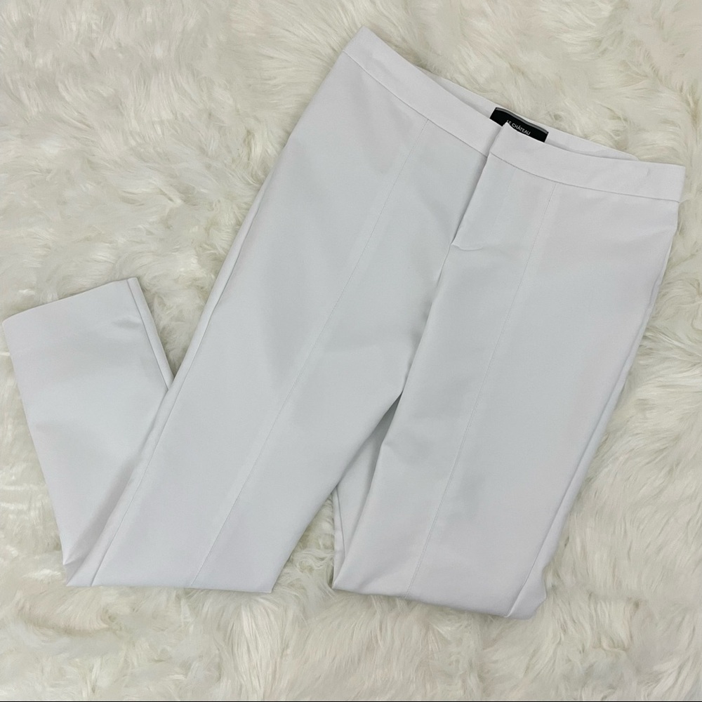 Le Chateau Minimalist Slim Fit Trousers White Size 2